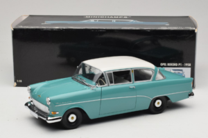 Opel Rekord P1 Bleu Turquoise Minichamps 1:18 180043200 Métal — image 8 sur 8