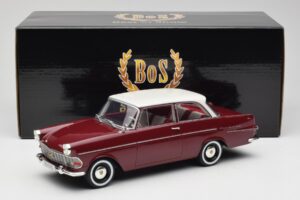 Opel Rekord P2 Rouge Foncé & Blanc BoS Models 1:18 BOS415 Résine — image 6 sur 6