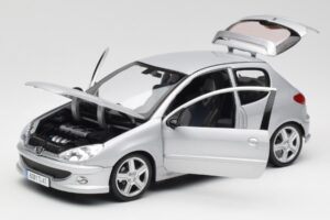 Peugeot 206 RC Aluminium Argent Norev 1:18 184726 Métal — image 2 sur 8