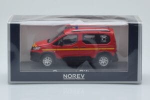 Peugeot Rifter Pompiers Rouge Norev 1:43 479069 Métal — image 4 sur 4