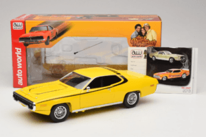 Plymouth Satellite Daisy Dukes of Hazzard Auto World 1:18 AWSS105/06 Métal — image 8 sur 8