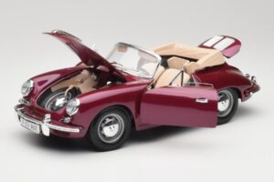 Porsche 356B Cabriolet Aubergine Bburago 1:18 3021-M4 Métal — image 2 sur 8