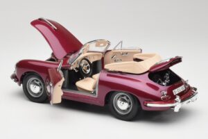 Porsche 356B Cabriolet Aubergine Bburago 1:18 3021-M4 Métal — image 5 sur 8
