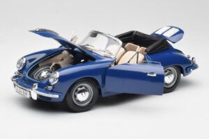 Porsche 356B Cabriolet Bleu Bburago 1:18 3051 Métal — image 2 sur 8