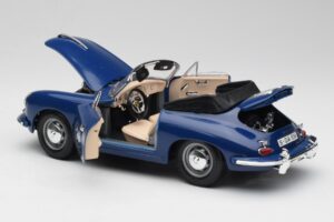 Porsche 356B Cabriolet Bleu Bburago 1:18 3051 Métal — image 5 sur 8