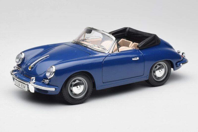 Porsche 356B Cabriolet Bleu Bburago 1:18 3051 Métal