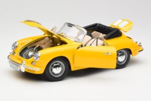 Porsche 356B Cabriolet Jaune Bburago 1:18 3031 Métal — image 2 sur 8