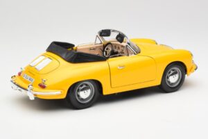 Porsche 356B Cabriolet Jaune Bburago 1:18 3031 Métal — image 3 sur 8