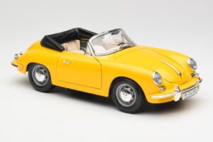 Porsche 356B Cabriolet Jaune Bburago 1:18 3031 Métal — image 6 sur 8