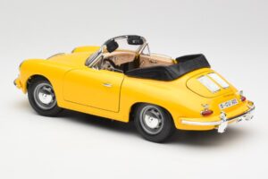 Porsche 356B Cabriolet Jaune Bburago 1:18 3031 Métal — image 7 sur 8