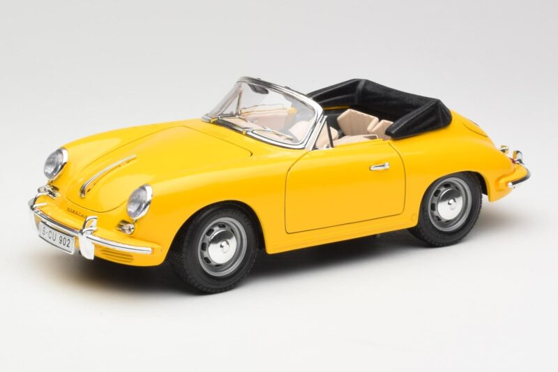 Porsche 356B Cabriolet Jaune Bburago 1:18 3031 Métal