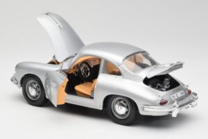 Porsche 356B Argent & Intérieur Marron Bburago 1:18 3021-M2 Métal — image 5 sur 8