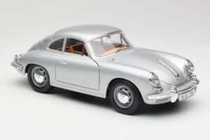 Porsche 356B Argent & Intérieur Marron Bburago 1:18 3021-M2 Métal — image 6 sur 8