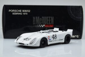 Porsche 908/02 #48 S. McQueen / P. Revson 12 Hours of Sebring 2nd Place Post Race Version 1970 AUTOart 1:18 87072 Métal — image 8 sur 8