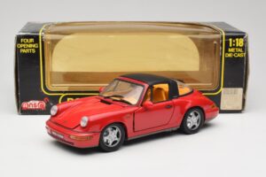 Porsche 911 964 Carrera 2 Targa Rouge Anson 1:18 30305-W Métal — image 8 sur 8
