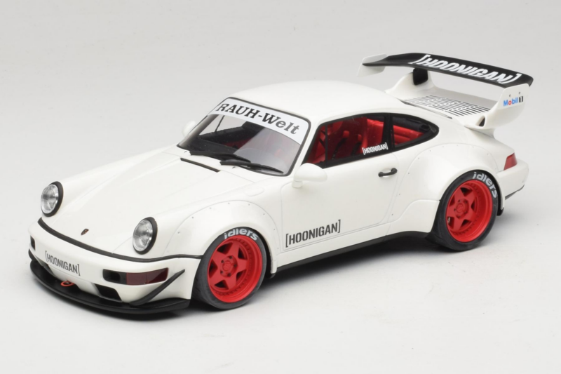 Porsche 911 964 RWB Hoonigan Blanc GT Spirit 1:18 GT732 Résine