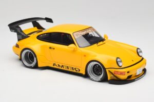 Porsche 911 964 RWB Keema Yellow GT Spirit 1:18 GT492 Résine — image 4 sur 6