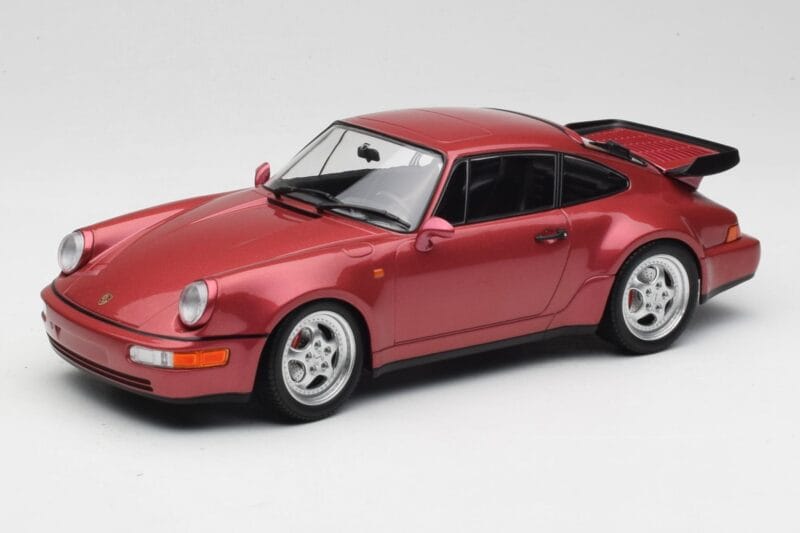 Porsche 911 964 Turbo Rouge Minichamps 1:18 155069102 Métal