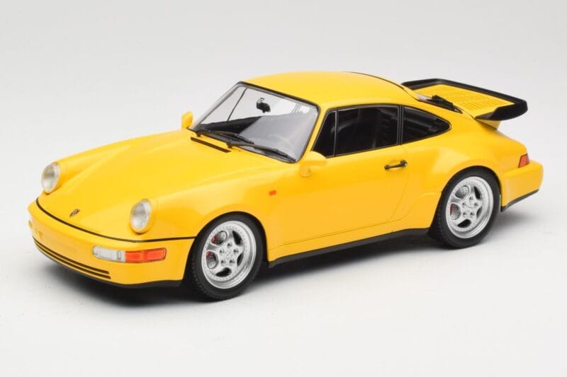 Porsche 911 964 Turbo Jaune Minichamps 1:18 155069100 Métal