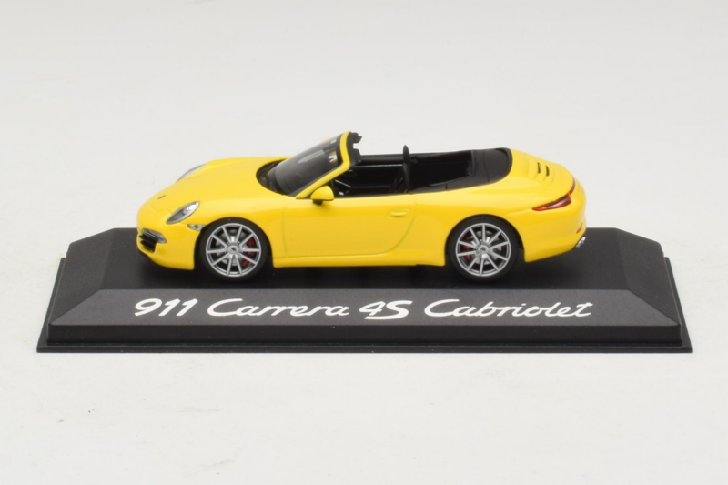 Porsche 911 991 Carrera 4S Cabriolet Jaune Minichamps 1:43 WAP0201120C Métal