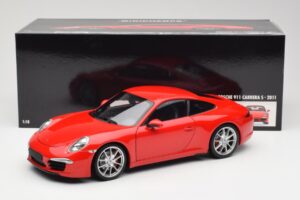 Porsche 911 991 Carrera S Guards Rouge Minichamps 1:18 100061020 Métal — image 8 sur 8