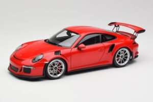 Porsche 911 991 GT3 RS Guards Rouge Jantes Argent AUTOart 1:18 78165 Métal