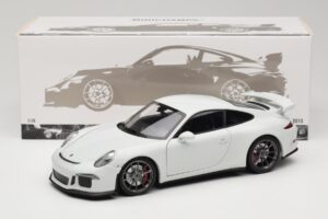 Porsche 911 991 GT3 Blanc Avec Jantes Argent Minichamps 1:18 113062721 Métal — image 8 sur 8