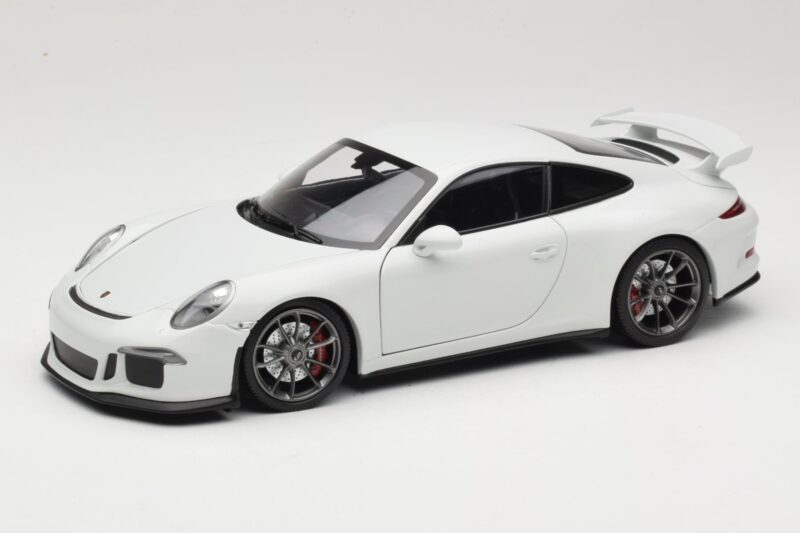 Porsche 911 991 GT3 Blanc Avec Jantes Argent Minichamps 1:18 113062721 Métal
