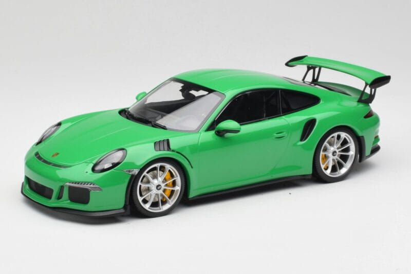 Porsche 911 991.1 GT3 RS Lizard Vert & Roues Argent Minichamps 1:18 153066229 Métal