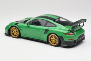 Porsche 911 991.2 GT2 RS Weissach Package British Racing Vert & Roues Dorées Minichamps 1:18 153068318 Métal — image 5 sur 6
