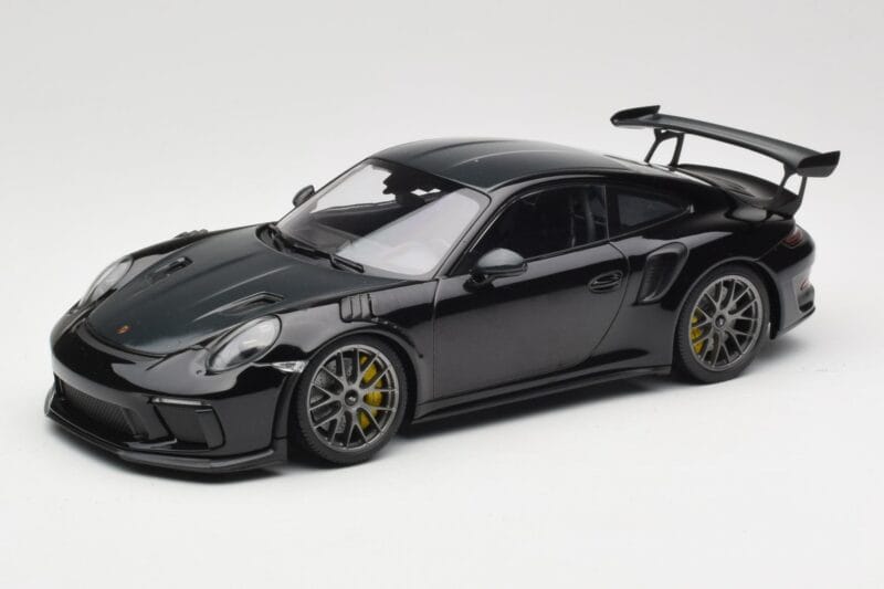 Porsche 911 991.2 GT3 RS Weissach Package Noir Jantes Magnesium Argentées Minichamps 1:18 153068229 Métal