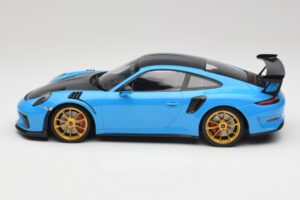 Porsche 911 991.2 GT3 RS Weissach Package Bleu & Roues Dorées Minichamps 1:18 153068232 Métal — image 3 sur 6
