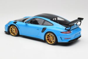 Porsche 911 991.2 GT3 RS Weissach Package Bleu & Roues Dorées Minichamps 1:18 153068232 Métal — image 5 sur 6