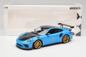 Porsche 911 991.2 GT3 RS Weissach Package Bleu & Roues Dorées Minichamps 1:18 153068232 Métal — image 6 sur 6