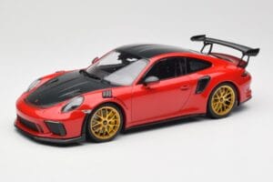 Porsche 911 991.2 GT3 RS Weissach Package Guards Red Jantes Magnesium Dorées Minichamps 1:18 153068236 Métal