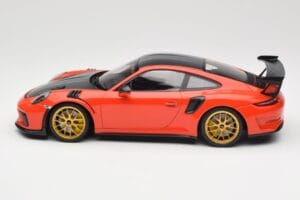Porsche 911 991.2 GT3 RS Weissach Package Lava Orange Jantes Magnesium Dorées Minichamps 1:18 153068227 Métal — image 3 sur 6