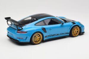 Porsche 911 991.2 GT3 RS Weissach Package Shark Blue Wording Jantes Magnesium Dorées Minichamps 1:18 153068237 Métal — image 2 sur 6