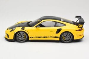 Porsche 911 991.2 GT3 RS Jaune Weissach Package Platinum Wheels Minichamps 1:18 155068221 Métal — image 3 sur 6