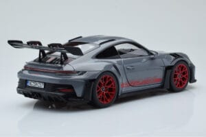 Porsche 911 992 GT3 RS Arctic Gris Pyro Rouge Norev 1:18 187350 Métal — image 3 sur 8