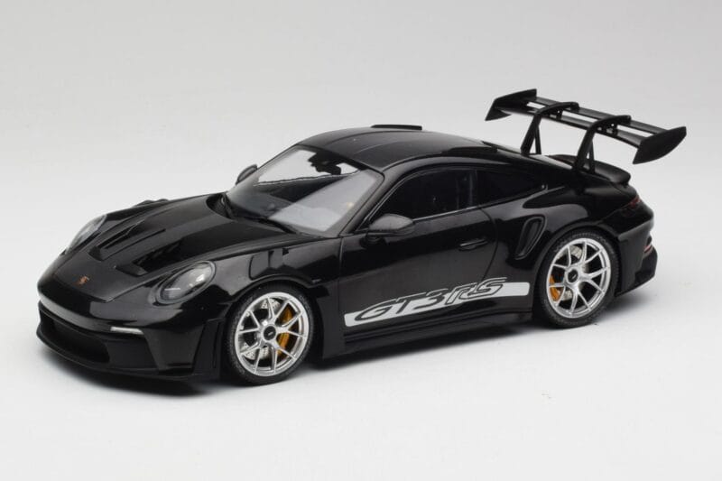 Porsche 911 992 GT3 RS Noir Avec Jantes Argent Minichamps 1:18 155062231 Métal