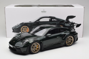 Porsche 911 992 GT3 RS Jet Green Metallic Black Norev 1:12 127532 Métal — image 6 sur 6