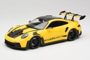 Porsche 911 992 GT3 RS Racing Jaune & Roues Noires Minichamps 1:18 153062245 Métal