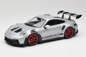 Porsche 911 992 GT3 RS Argent & Roues Rouges Minichamps 1:18 153062241 Métal
