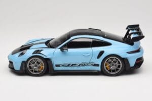 Porsche 911 992 GT3 RS Weissach Pack Gulf Blue Norev 1:18 187367 Métal — image 4 sur 8