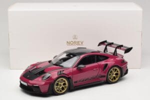 Porsche 911 992 GT3 RS Weissach Package Ruby Star Norev 1:18 187370 Métal — image 8 sur 8