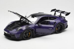 Porsche 911 992 GT3 RS Weissach Package Ultraviolet Norev 1:18 187368 Métal — image 2 sur 8