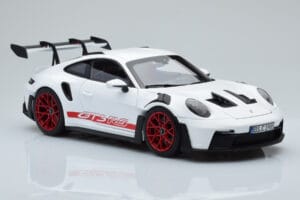 Porsche 911 992 GT3 RS Blanc Pyro Rouge Norev 1:18 187352 Métal — image 6 sur 8