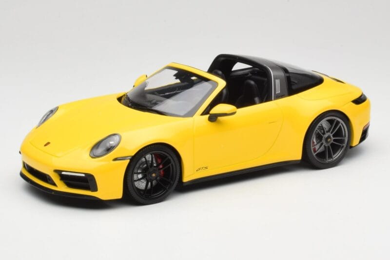 Porsche 911 992 Targa 4 GTS Jaune Minichamps 1:18 153061064 Métal