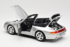 Porsche 911 993 Carrera Cabriolet Argent Bburago 1:18 18-12039 Métal — image 5 sur 8