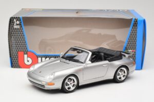 Porsche 911 993 Carrera Cabriolet Argent Bburago 1:18 18-12039 Métal — image 8 sur 8